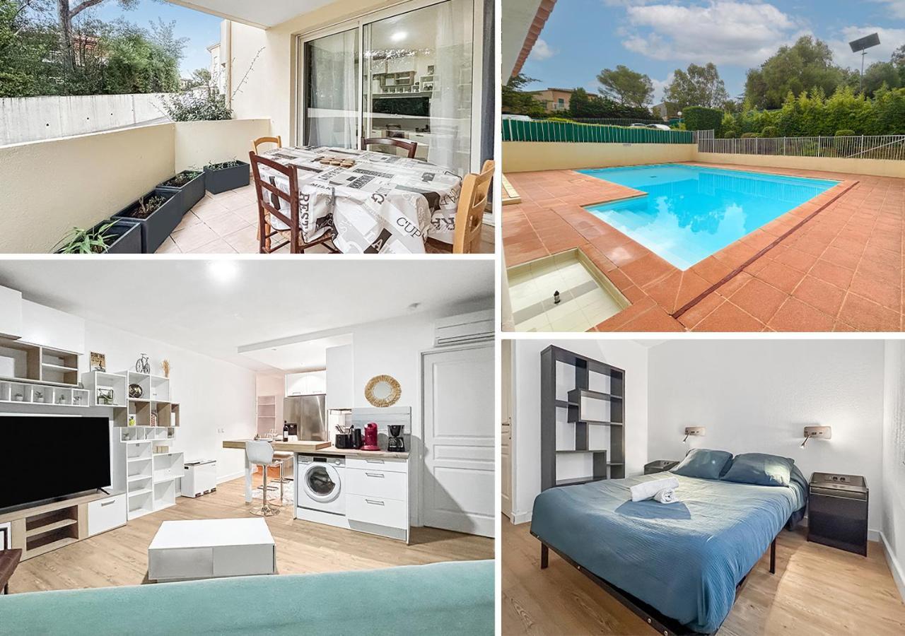 Saint-Raphaël Balcon, Parking, Piscine Et Clim' A 2 Pas Du Port Santa Lucia 아파트 외부 사진